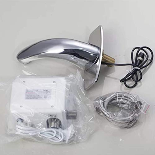 Image of Automatic Sensor Tap Touch Less Brass Water Sensor Tap | Automatic Sensor Faucet | Silver | Chrome Finish | for Washbasin & Bathroom