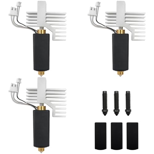 TMYPN 3 PCS 0.4mm CC2 Hotend Print Head Extruder- for Elegoo Centauri Carbon 2, with 3 PCS 0.4mm Hardened Steel Nozzle+3