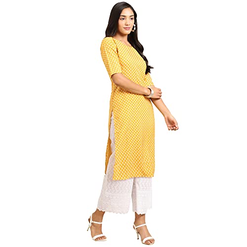Image of Pinkmint Women's Crepe Digital Print Straight Kurta