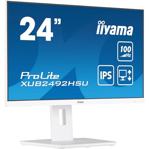 Iiyama Xub2492Hsu-W6-23.8", Ips, 1920X1080/100Hz, 1H1Dp, Has
