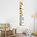 Animals Growth Chart for Kids, Baby Height Chart, Canvas Height Measuring Rulers for Boys Girls (Animals 1)