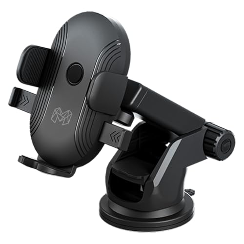 Image of MOOSH Universal Car Mount Holder Flexible Arm Mobile Stand with 360 Rotation, for Car Dashboard Windshield, Suction Cup Hands-Free Car Phone Stand, Automobile Cradles Universal (Black)