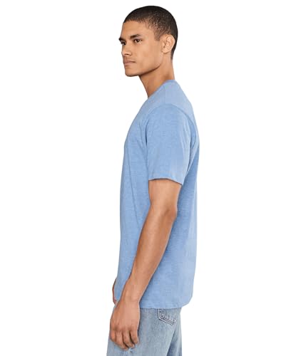 Image of U.S. Polo ASSN. Men's Solid V‑Neck T-Shirt, Sedona Blue Heather, Large