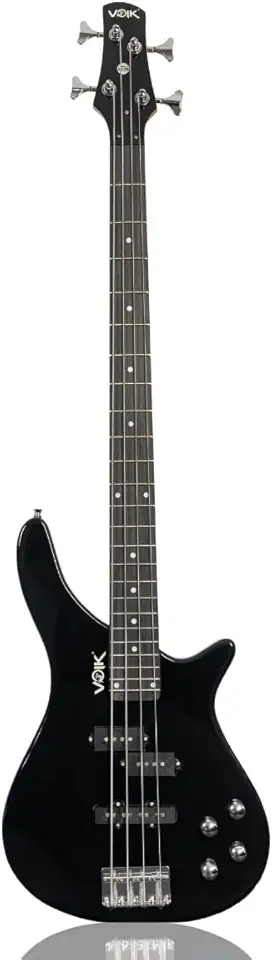 Contrabaixo 4 Cordas Voik Vega-4 Gloss Black Passivo Basswood