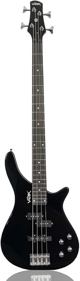 Contrabaixo 4 Cordas Voik Vega-4 Gloss Black Passivo Basswood