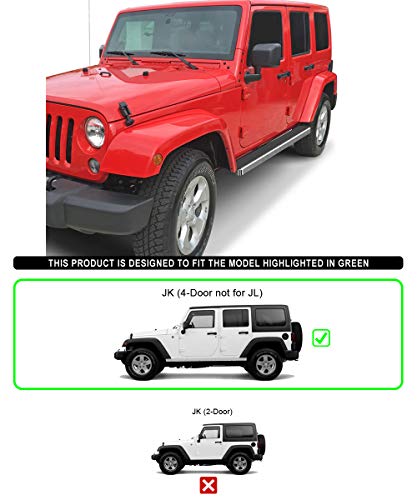 Aps Ib-J4107A Sliver + Black Iboard Bolt Over For Select Jeep Wrangler Models #TOP1