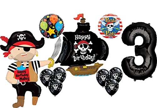 Pirate 3Rd Birthday Party Supplies Balloon Bouquet Decorations #TOP16