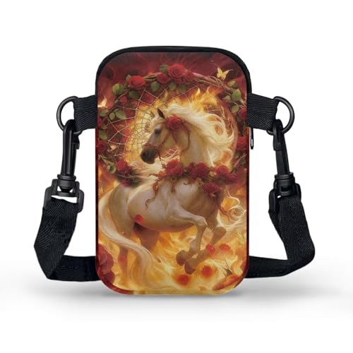 Image of Hawaiian Tribal Small Crossbody Bags for Women Cell Phone Bag Purse, Sea Turtle Zipper Sling Purses Shoulder Bag