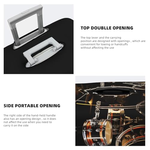 Travel Luggage Cover Fashion Suitcase Protector Drum Set Spandex Baggage Covers Washable Suitcase Covers Anti-Scratch Luggage Cover Protectors Fits 18-32 Inch Suitcases Small4