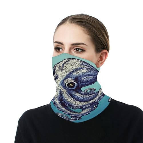 Gargantilla para Mujeres y Hombres con Diseño de Pulpo, Pañuelo Balaclava para la Cara, Mascarilla Elástica, Envoltura para la Cabeza Antiviento, Protección Solar, Transpirable, Ideal para Ciclismo y Deportes al Aire Libre miniatura 7