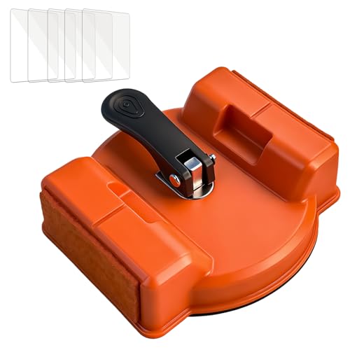 Floor Gap Fixer Tool, Dual-Side Striking Vacuum Suction Plank Gap Repair Kit with 5 Cut-to-Fit Sticky Pads, Quick Lock & Release for Fixer Laminate/Vinyl Flooring/Engineered Wood, 4.6-inch