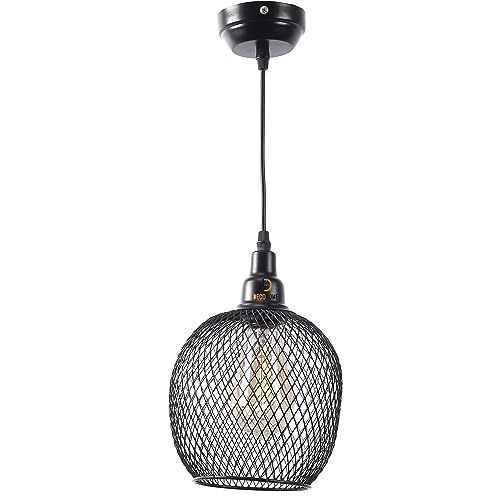 Image of DECOHOME Modern Hanging Ceiling Lamp Lights for Home & Decor | Premium Finish Pendant Light for Living Room, Bedroom & Dining Area | Stylish Indoor Lighting | Chandelier Lights (Sphere-Black)