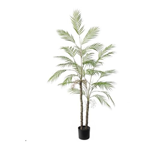 Zstar Palmera Artificial, 150 cm, Doble Barra de Plantas Artificiales, Grandes Plantas Artificiales en Maceta, Plantas de Interior, decoración de Esquina, Helecho de Palmera, para salón, Oficina,