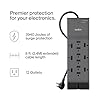 Belkin 12-Outlet Surge Protector Power Strip w/ 12 AC Outlets & 8ft Flat Plug, UL-listed Heavy-Duty Extension Cord for Home, Office, Travel, Computer, Laptop, Charger - 3,940 Joules of Protection
