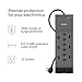Belkin 12-Outlet Surge Protector Power Strip w/ 12 AC Outlets & 8ft Flat Plug, UL-listed Heavy-Duty Extension Cord for Home, Office, Travel, Computer, Laptop, Charger - 3,940 Joules of Protection