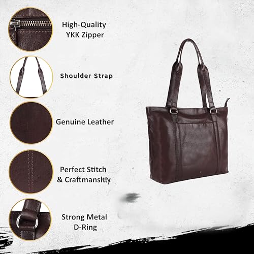 Image of Genuine Leather Tote Bag for Women - Premium Quality, Stylish, and Spacious Handbag for Everyday Use
