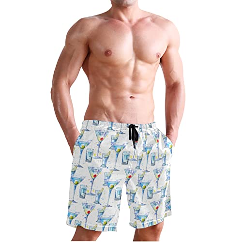 Men's Shorts Printed Swim Trunks Beach Board Shorts Swimsuit with Mesh Lining2