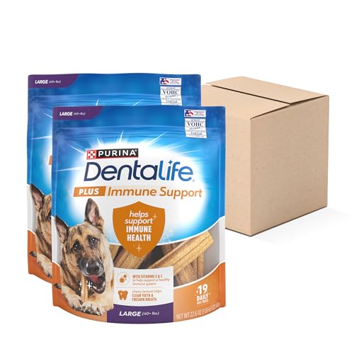 Dentalife Purina Plus Immune Support Chicken, Apple and Blueberry Flavor Large Dog Dental Chews, MP – 19 ct. Pouch Dentalife Purina Plus Immune Support Chicken, Apple and Blueberry Flavor Large Dog Dental Chews, MP – 19 ct. Pouch