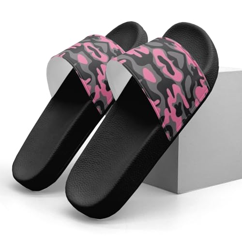 Pitovozu Art Camo Colorful Slippers for Women Men Comfotable Sandals Non Slip Home Bedroom Pool Shower Outdoor Slide Slippers3