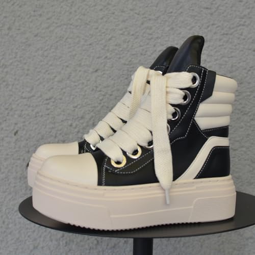 New Street Style Round Toe Thick Sole Platform Chunky Heels Men Women Sneakers Zipper Fashion Unisex Punk Casual Skateboard Shoes4