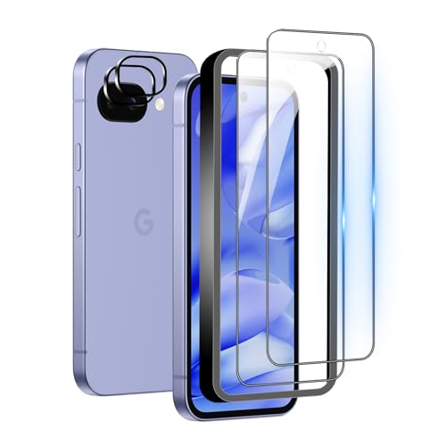 �Ή� Google Pixel 9A �K���X�t�B���� �y2* �ی�t�B���� + 2* �����Y�ی�t�B����+ 1*�K�C�h�g�t���z�w��h�~ ���Y���Ɏq�ގ� Google Pixel 9A ���^ �����K���X �����ߗ� ������ �� 9H�d�x�����^ �C�A�Ȃ��ȒP�\��