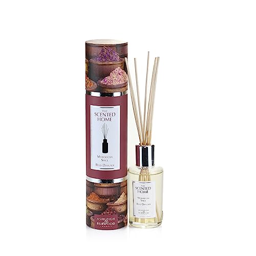 Ashleigh & Burwood Scented Home 150ml Reed Diffuser Fragrance Set - Moroccan Spice - Warm Honey & Nutmeg Scent - For The Home - Recyclable - Includes Reed Diffuser Sticks and Fragrance - Refillable