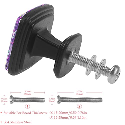 Kabinet knoppen, abstracte muziek notities, deur lade dressoir keuken knop 4 pack vierkante handgrepen kristal glas… - Afbeelding 4