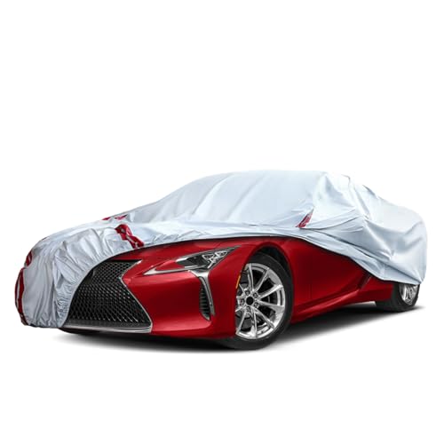 Image of Waterproof Car Covers Replace for 2018-2025 Lexus LC 500 500h, 6 Layers All Weather Custom-fit Car Cover with Zipper Door & 18 Ponit Windproof Bands for Snow Rain Dust Hail Protection