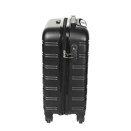 Mala de Bordo em ABS Com 4 Rodas 360 - Roncalli Sevenn (Preta)