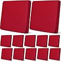 Newwiee 12 Pcs Stretch Sofa Couch Cushion Covers Patio Outdoor Cushion Covers Replacement Waterproof Couch Covers Individual Slipcovers Washable Furniture Protector for Pets (Wine Red,20-27 Inch)