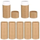 TOYANDONA Caja de Cartón Kraft Cilíndrica para Frascos de Aceites Esenciales 50 Ml Pack 10 Unidades Material Resistente Tamaño Práctico para Almacenamiento y Obsequio