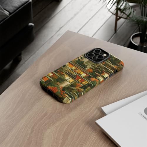 Coque iPhone 14 Pro Max rigide anti rayure paysage orange