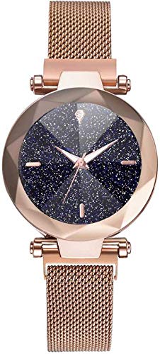 Acnos® Premium Black Round Diamond Dial with Latest Generation Rosegold Magnet Belt Analogue Watch for Women Pack of - 1 (DM-ROSEGOLD09) (B0842WJCFL) Amazon Price History, Amazon Price Tracker