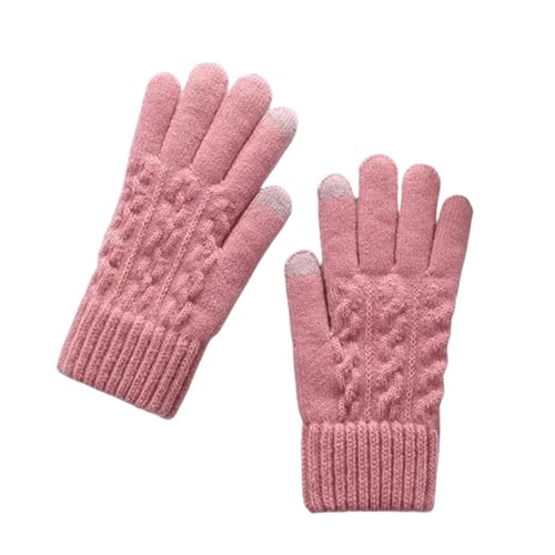 Guantes de invierno de punto para mujer ideales en trayectos en bicicleta