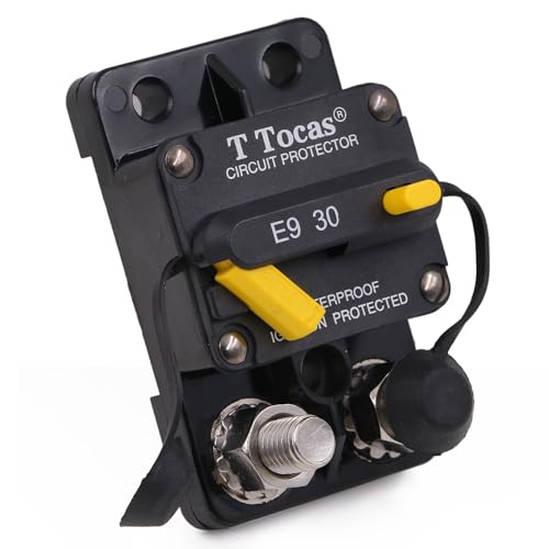 E9 3/8" Studs 30 Amp Circuit Breaker w/Manual Reset Waterproof UL