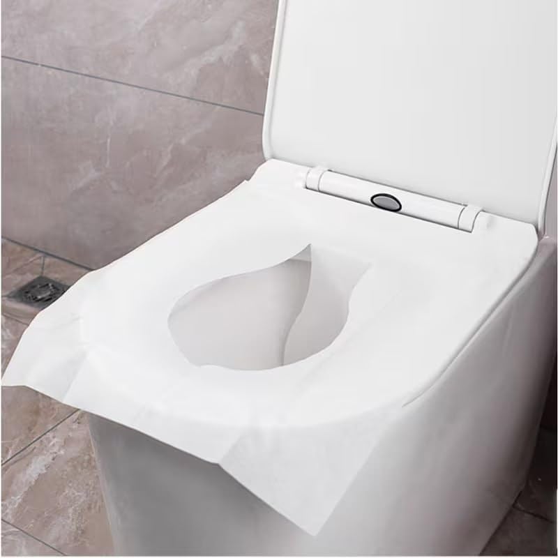 Disposable Toilet Seat Covers, 10pcs Flushable Travel Disposable Toilet Seat Covers for Adults Kids Potty Training, Travel Essential Accessories for Airplane, Road Trips, Camping-image-33