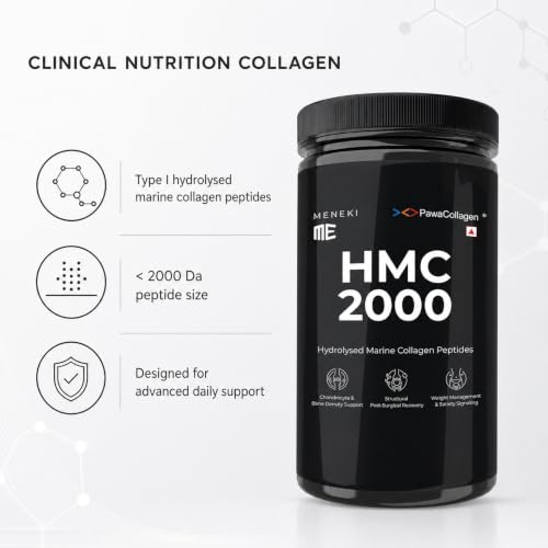 Image of Worlds Best Collagen Powder for Skin, Joints & Bones, Muscles, Hair & Nails, Protein Dietary Supplement, Gluten Free, Sugar Free, No Preservatives (HMC 250gm)