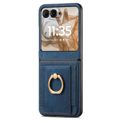 �K�p�Ώ�Motorola Razr 70 Ultra /70 Plus/70�p �|�[�`�^�P�[�X�A�L�k���J�[�h�X���b�g�t�����U�[�ی�J�o�[�A�w�|���X�^���h�t���ϏՌ��V�F��,�u���[,70Ultra