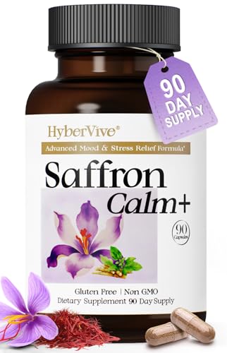 HyberVive Saffron Supplements with Ashwagandha & L-Theanine...