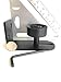 Barn Door Guide Stay Roller – Wall-Mounted, Flush to Floor – Classic Design – Ball-Bearing Roller – Black, cast Iron, Industrial Look – Adjustable for Doors Between 1.5” up to 3” Thick