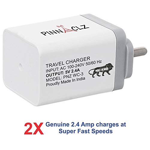 Image of Pinnaclz WC-3-WG 2 Amp Speed Charger (White-Grey)