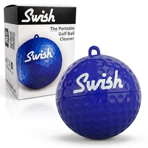 Swish Nettoyeur de Balles de Golf Portable - Nettoyeur Compact avec Clip pour Sac de Golf et Serviette - Nettoyage Rapide - Accessoire de Golf & Cadeau Golfeur