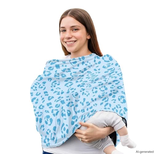 Image of Cheetah Car Seat Cover for Baby Carseat, Baby Infinity Nursing Scarf Breastfeeding Cover Ultra Soft Car Seat Covers Great for Shopping Privacy Breastfeeding