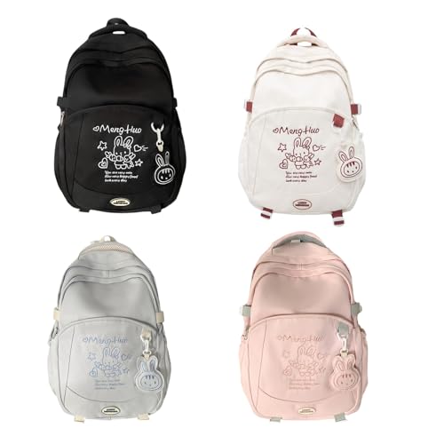 Aesthetic Cartoon Embroidery Backpack Large Capacity Multiple Pocket School Bag Junior High College Student Book Bag3