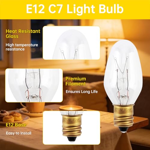 Image of RTNLTI Salt Lamp Cord Replacement with Dimmer Switch and 6-Pack E12 Halogen Salt Lamp Bulbs for Himalayan Salt Lamp (5 Feet)