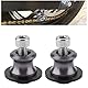 Akozon Montageständer Motorrad Bobbins, 2 Stücke 6mm Motorrad Ständeraufnahme CNC Aluminiumlegierung Hinterradständer Drehhilfe Schwinge Spool Sliders Ständer Schwinge Spulen (Titan)