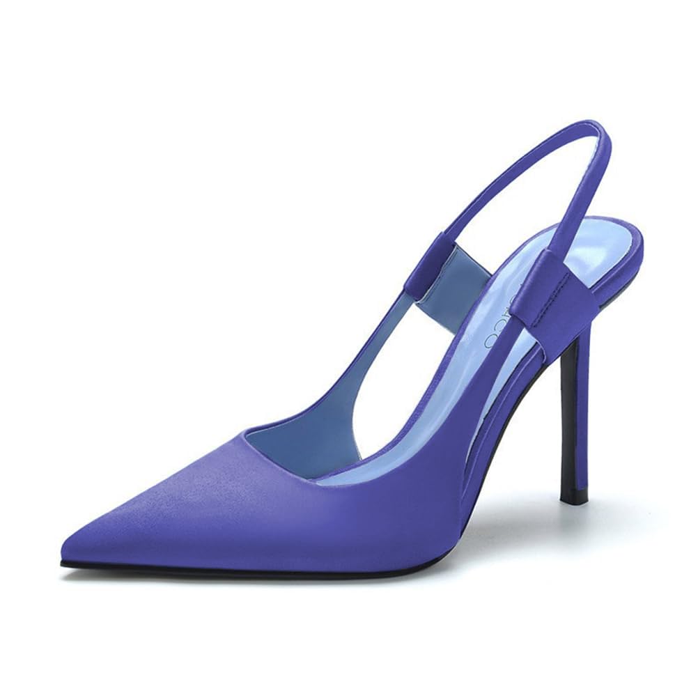 Pompe Donna Scarpe di Sandalo Décolleté Classiche con Cinturini Posteriori da Donna Kitten Heels Slingback Court Shoes