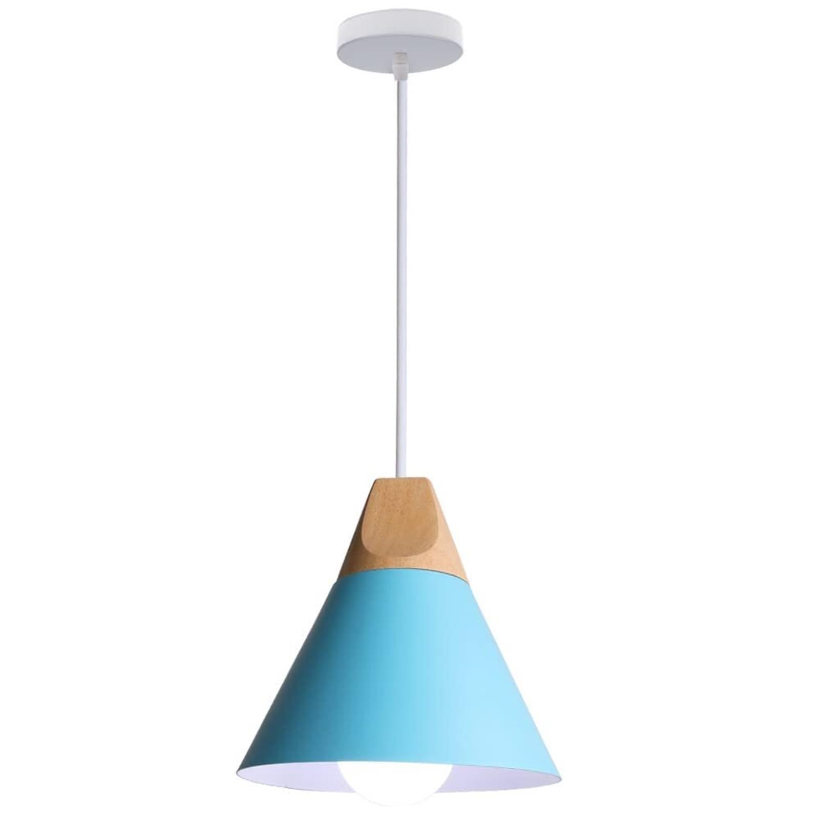 HUAYUSEDF Stylish Metal Pendant Lamp Chandelier Hanging Lighting Ceiling Fixture E26 Adjustable Cord for Restaurant Bar(Blue)