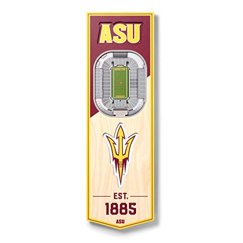 YouTheFan NCAA Arizona State Sun Devils 3D Stadium 6x19 Banner - Sun Devil Stadium