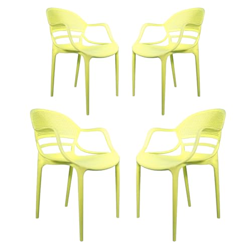 Image of DIYA Sunset Outdoor Balcony Chair | Durable Plastic Arm Chair
